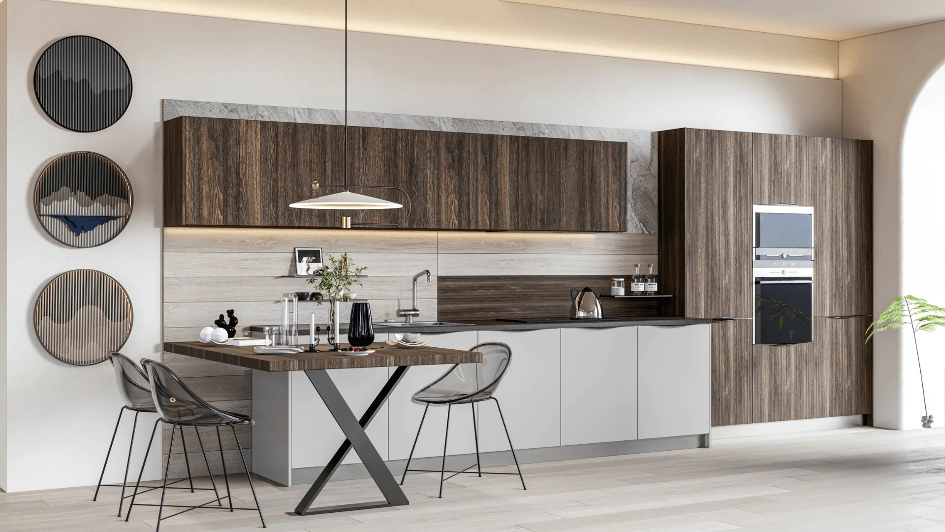 Peninsula modular kitchen design